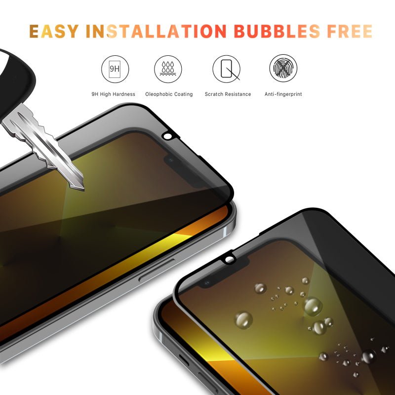 MyBat Pro Full Coverage Privacy Tempered Glass Screen Protector for iPhone 14, 13 Pro, 13MyBat Pro